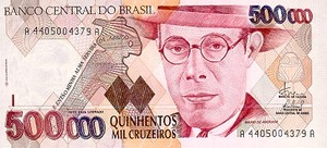 Brazil, 500,000 Cruzeiro, P236c, BCB B58c