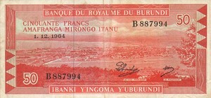 Burundi, 50 Franc, P11a v1