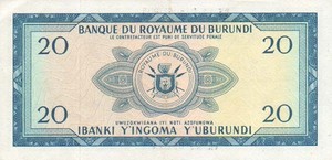 Burundi, 20 Franc, P15