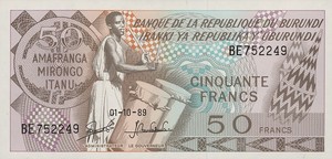 Burundi, 50 Franc, P28c v2