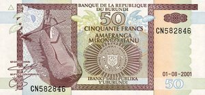 Burundi, 50 Franc, P36c