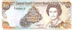Cayman Islands, 25 Dollar, P14