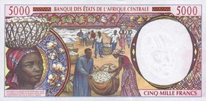 Central African States, 5,000 Franc, P204Ea