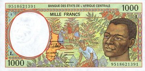 Central African States, 1,000 Franc, P402Lc