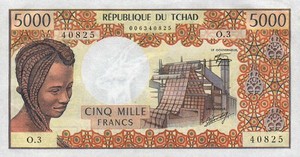 Chad, 5,000 Franc, P5b
