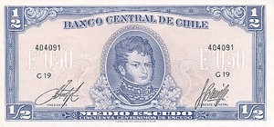 Chile, 1/2 Escudo, P134Aa Sign.1