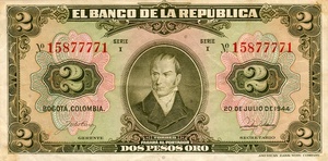 Colombia, 2 Peso, P390b v1