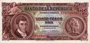 Colombia, 20 Peso, P401c v1