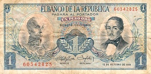 Colombia, 1 Peso, P404a