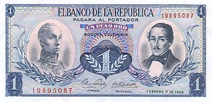 Colombia, 1 Peso, P404d v3