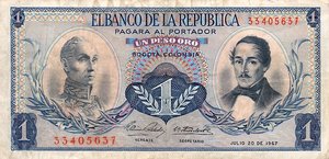 Colombia, 1 Peso, P404d v2