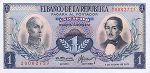 Colombia, 1 Peso, P404e v5