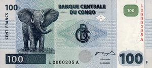 Congo Democratic Republic, 100 Franc, P92a