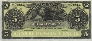 Costa Rica, 5 Peso, S163r2