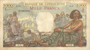 French Somaliland, 1,000 Franc, P10