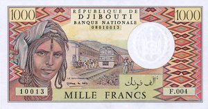 Djibouti, 1,000 Franc, P37c Sign.2