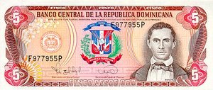 Dominican Republic, 5 Peso Oro, P147a