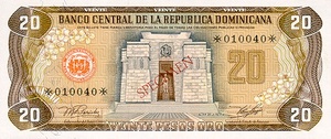 Dominican Republic, 20 Peso Oro, CS4