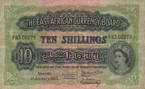 East Africa, 10 Shilling, P34