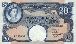 East Africa, 20 Shilling, P39
