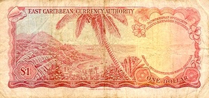 East Caribbean States, 1 Dollar, P13a Sign.1