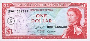 East Caribbean States, 1 Dollar, P13k