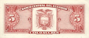 Ecuador, 5 Sucre, P113b