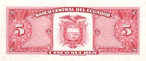 Ecuador, 5 Sucre, P113c Sign.3