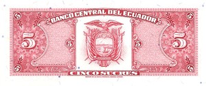 Ecuador, 5 Sucre, P113d Sign.2