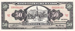 Ecuador, 50 Sucre, P122a Sign.2