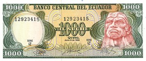 Ecuador, 1,000 Sucre, P125b