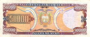 Ecuador, 50,000 Sucre, P130a
