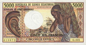 Equatorial Guinea, 5,000 Franco, P22a