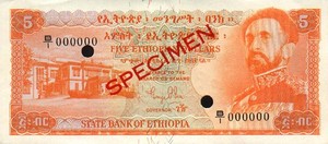 Ethiopia, 5 Dollar, P19s