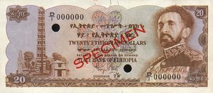 Ethiopia, 20 Dollar, P21s