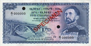 Ethiopia, 50 Dollar, P22s