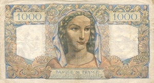 France, 1,000 Franc, P130a