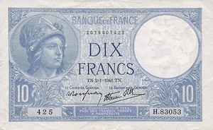 France, 10 Franc, P84