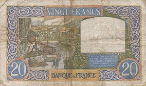 France, 20 Franc, P92b