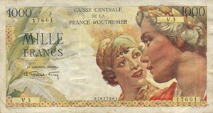 French Equatorial Africa, 1,000 Franc, P26