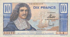 French Equatorial Africa, 10 Franc, P29