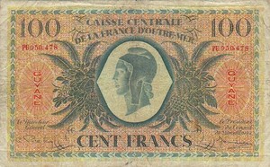 French Guiana, 100 Franc, P17a