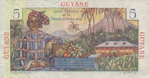 French Guiana, 5 Franc, P19a