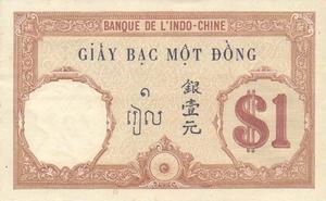 French Indochina, 1 Piastre, P48a