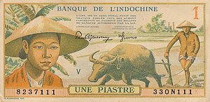 French Indochina, 1 Piastre, P74 V