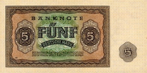 Germany - Democratic Republic, 5 Deutsche Mark, P11b PN162