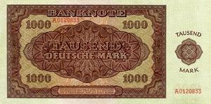 Germany - Democratic Republic, 1,000 Deutsche Mark, P16a
