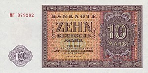 Germany - Democratic Republic, 10 Deutsche Mark, P18a