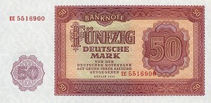 Germany - Democratic Republic, 50 Deutsche Mark, P20a