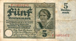 Germany, 5 Rentenmark, P169 v2